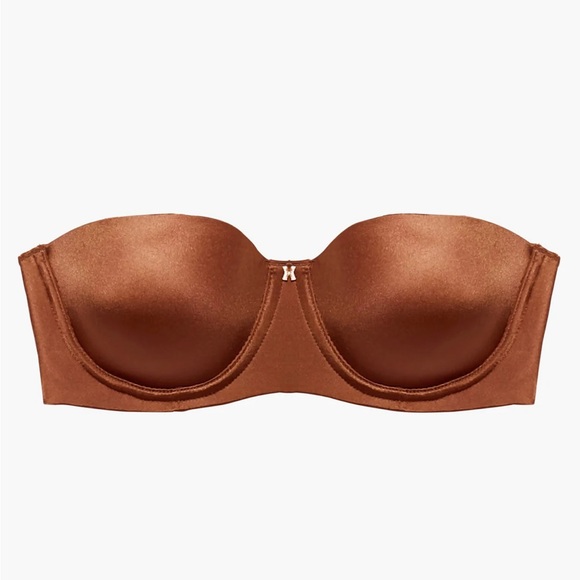 Savage X Fenty Mahogany Brown Sugar Nude Core Microfiber Strapless Bra - Picture 7 of 16